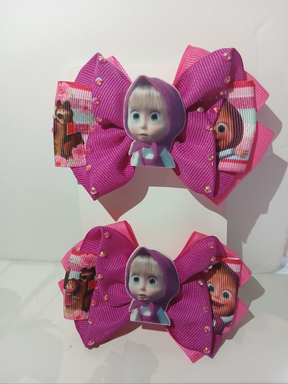 Hair Bows Set Masha And The Bear